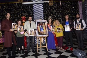 Deepak Tijori Mandeep Kaur and Sandip Soparrkar unveil the cover of WOW Magazine January issue5 1