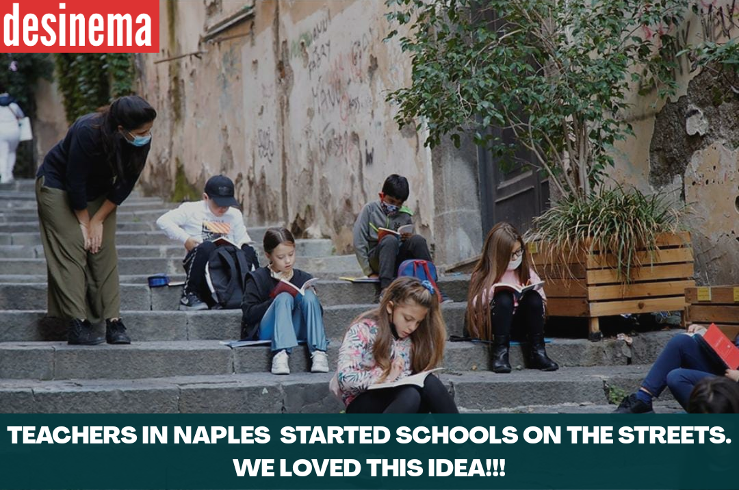 Italy Teachers Bring Socially Distanced School to Streets and Balconies