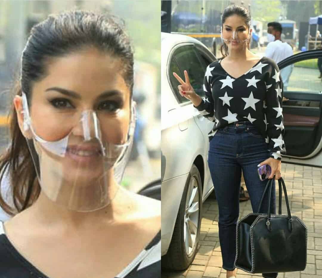 Sunny Leone trolled by netizens for wearing transparent mask