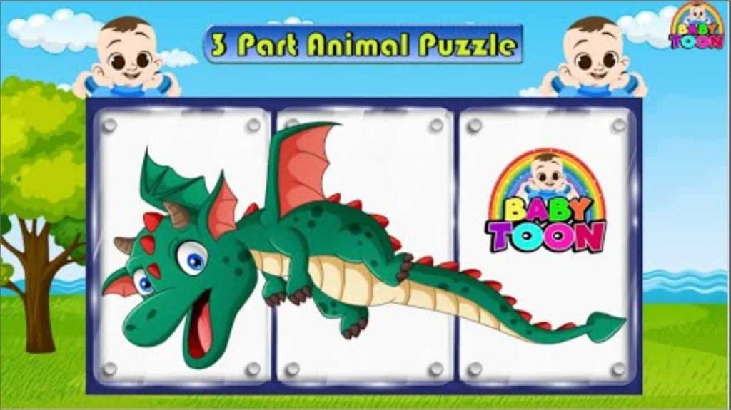 Animal Puzzle for Children 3 Part Animal Puzzle Baby videos BABY TOON 1