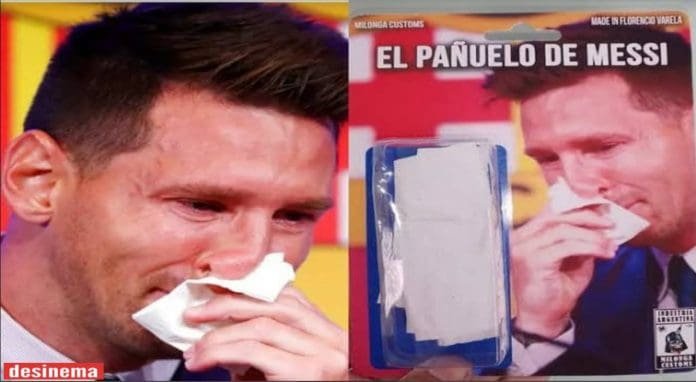 Lionel Messi's used tissue from Barcelona farewell is on for sale at 7.43 crore