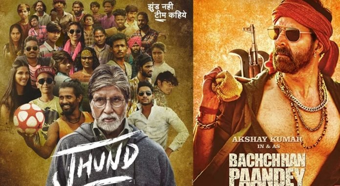 bachchan pandey and Jhund.(photo:IMDB)