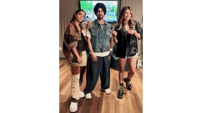 Lilly-Singh-Diljit-Dosanjh-Priyanka-bow-down-in-respect-to-each-other