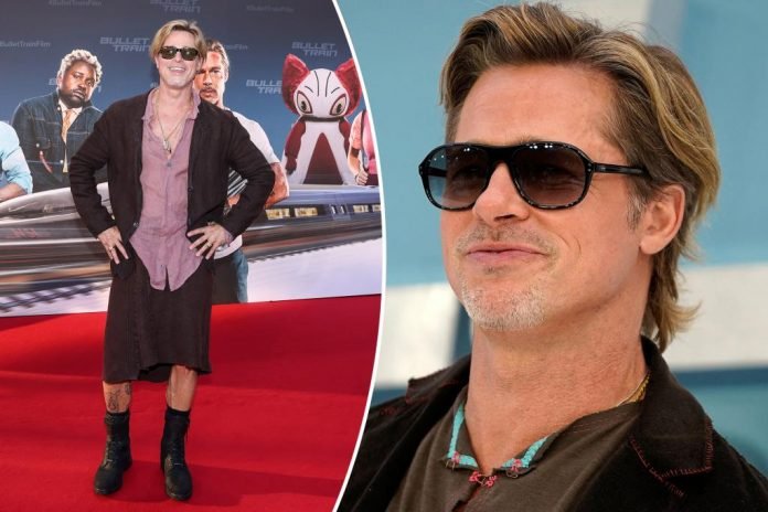 Brad-Pitt-reveals-why-he-wore-a-skirt-on-Bullet-Train-red-carpet