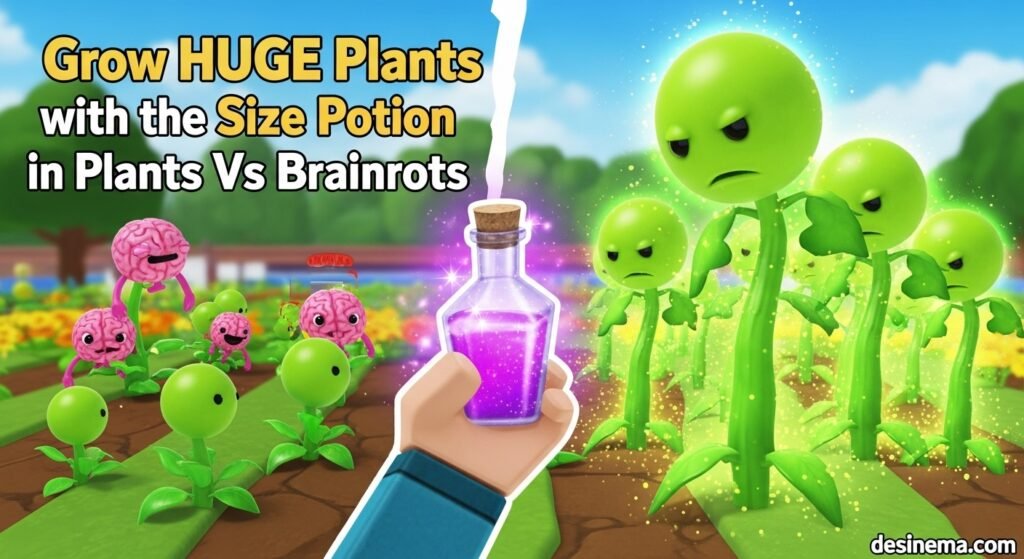 Plants Vs Brainrots Size Potion: Grow Bigger Plants (December 2025) Size Potion Plants Vs Brainrots