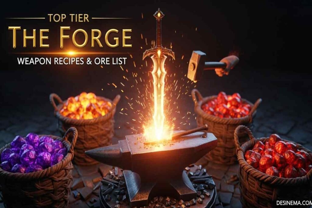 Best The Forge Weapon Recipes for December 2025 – Stats & Ores The Forge Weapon Recipes