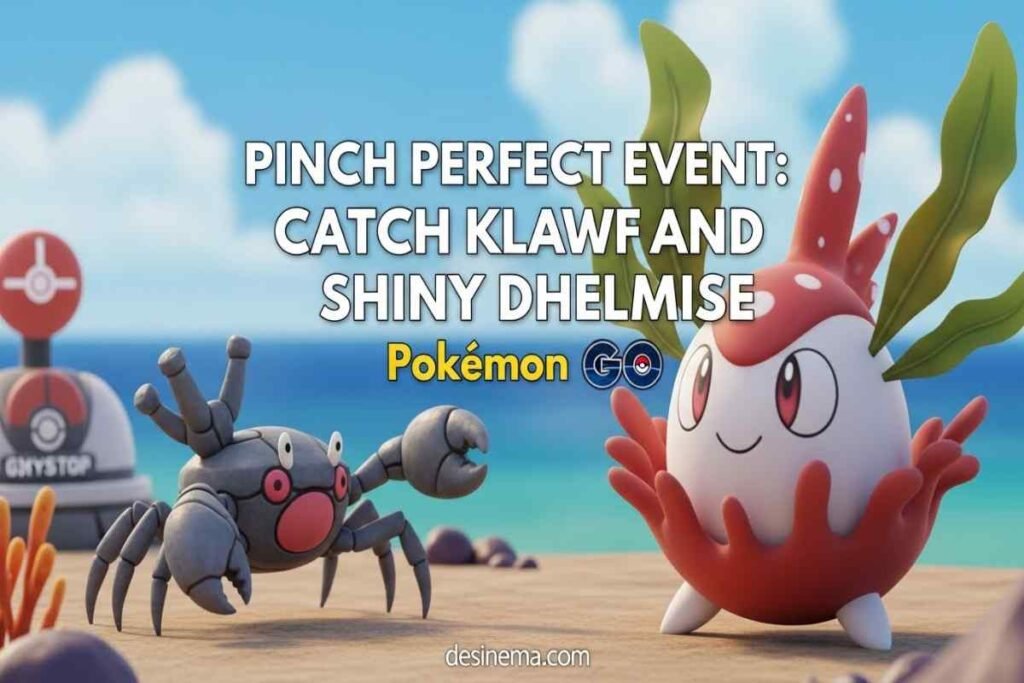 Klawf and Shiny Dhelmise Pokemon Go