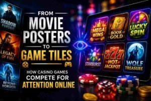 From Movie Posters to Game Tiles: How Casino Games Compete for Attention Online From Movie Posters to Game Tiles How Casino Games Compete for Attention Online